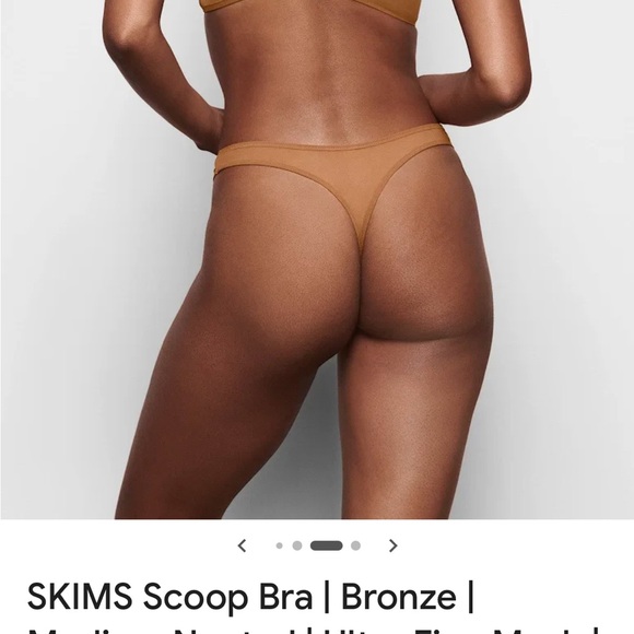 SKIMS Mesh Scoop Bra - Tan - Picture 4 of 5